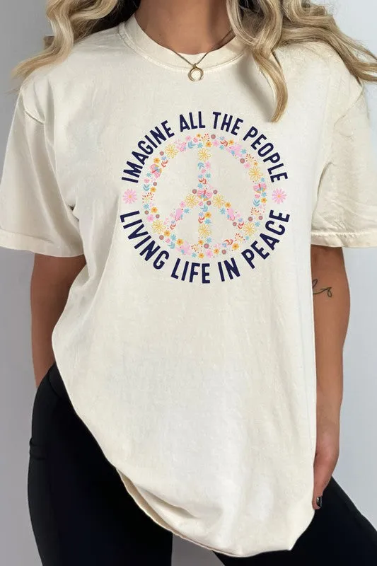 Imagine All The People Comfort Colors Graphic Tee (4 Colors)