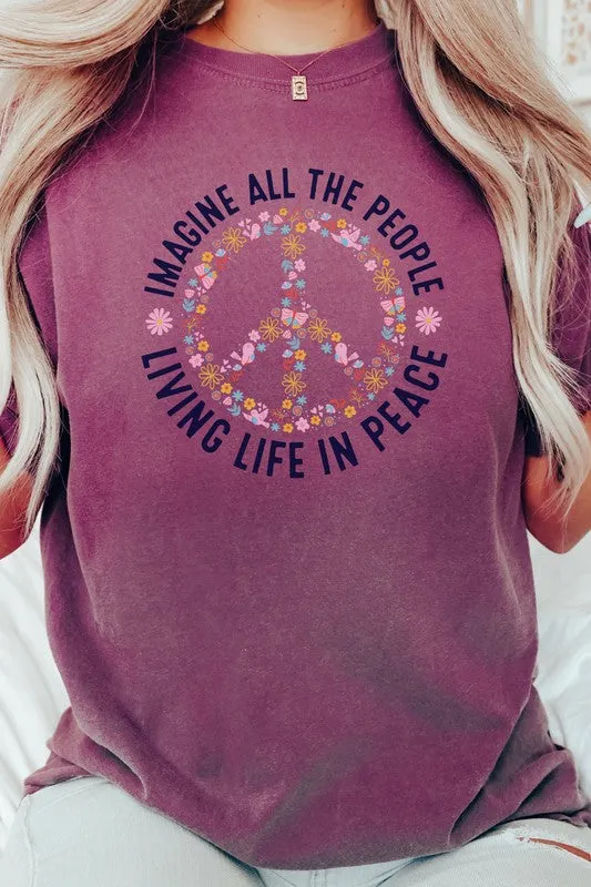 Imagine All The People Comfort Colors Graphic Tee (4 Colors)