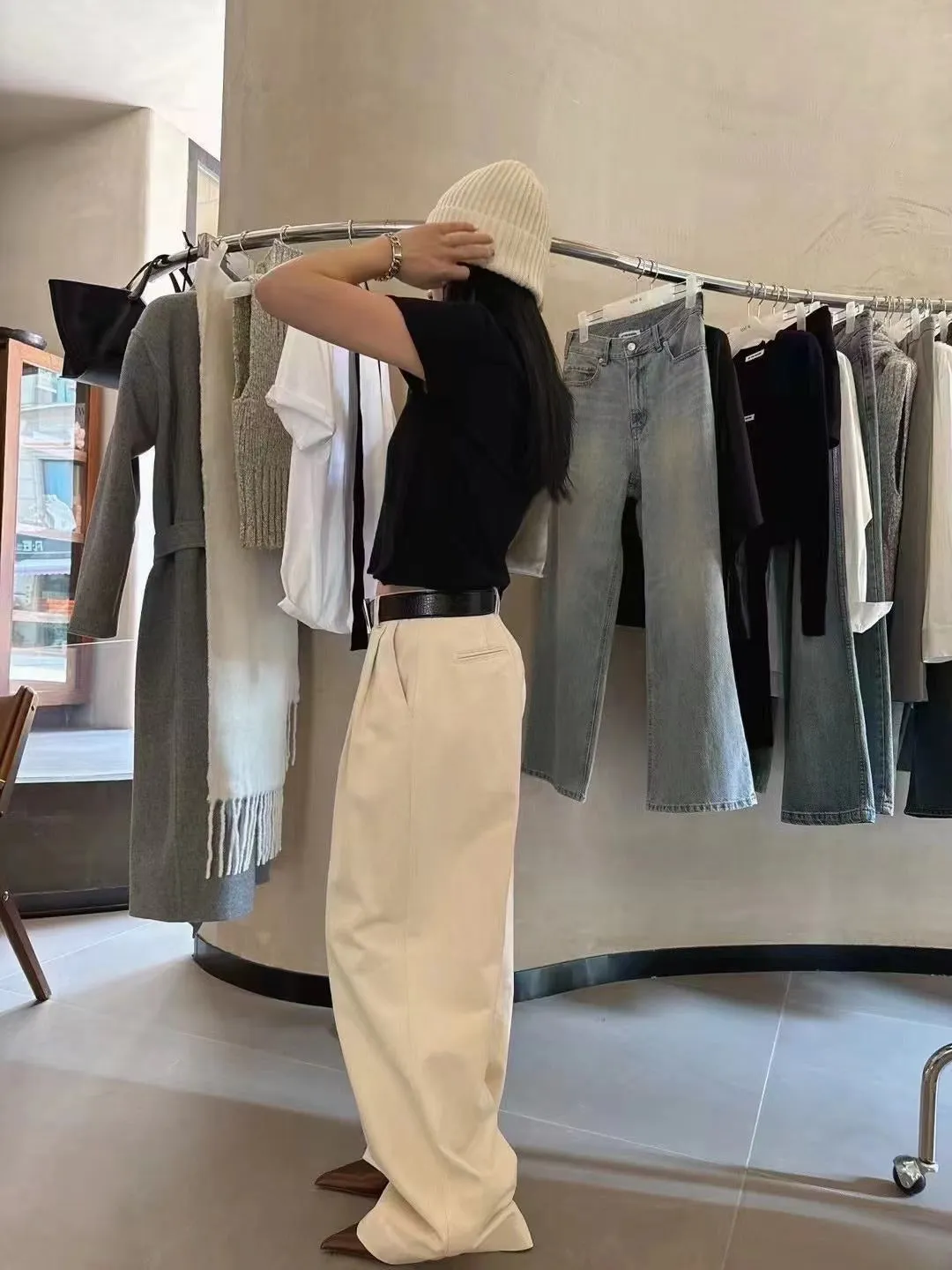 INSTOCK - Korean Wide Leg Pleated Pants