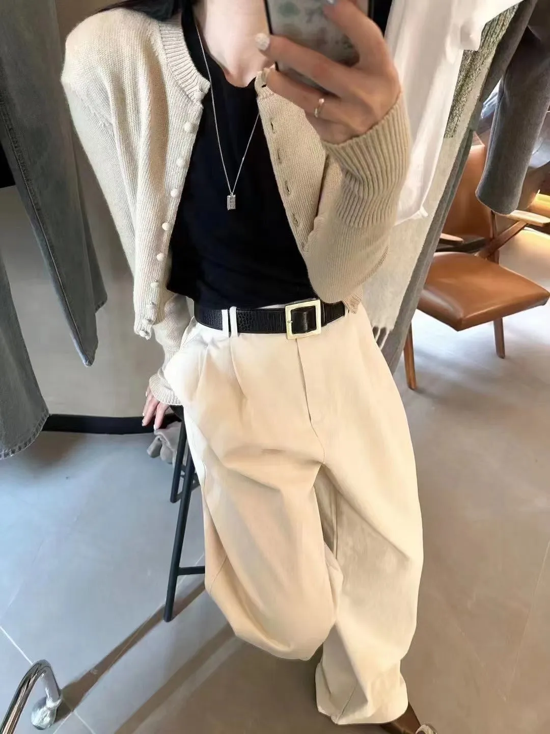 INSTOCK - Korean Wide Leg Pleated Pants