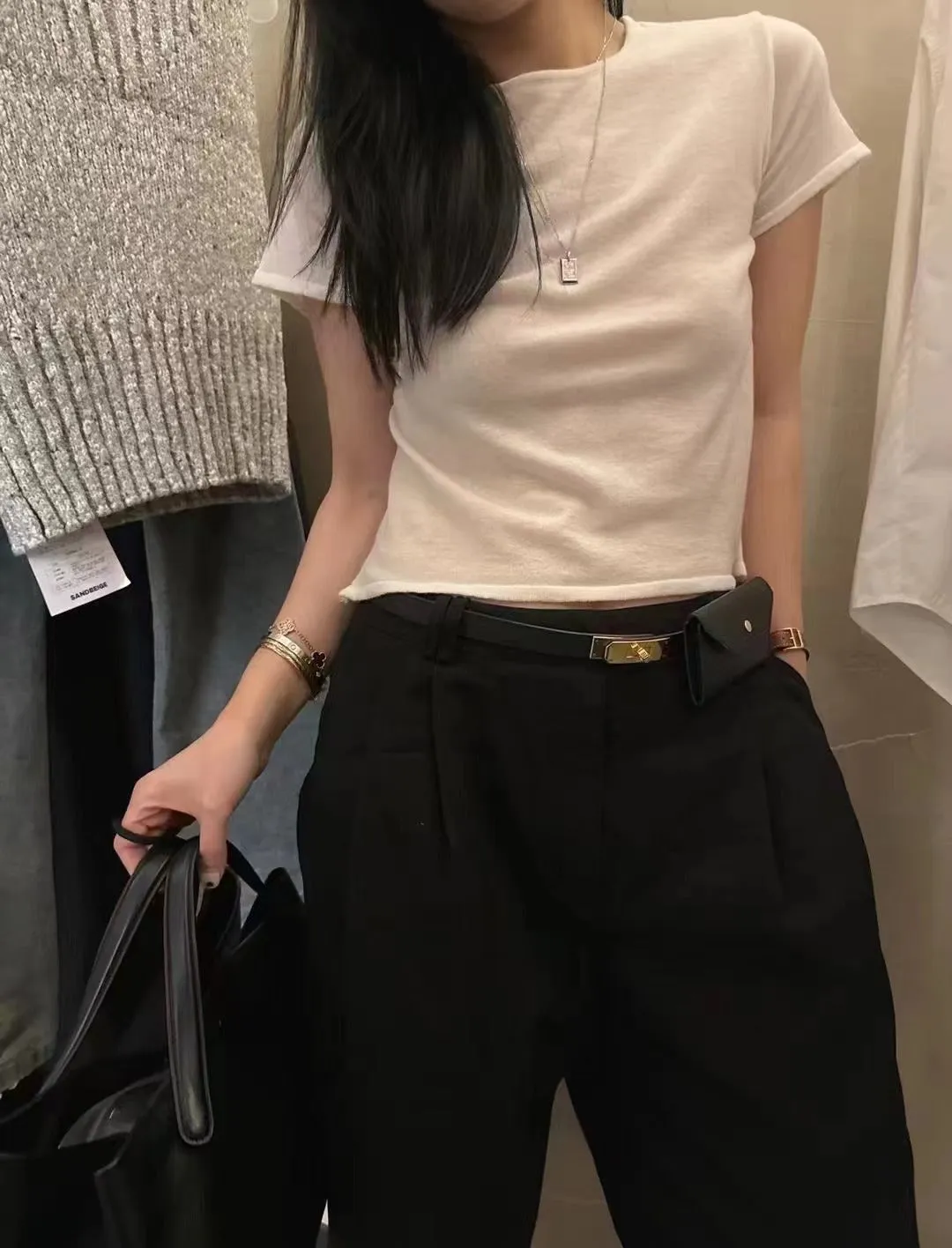 INSTOCK - Korean Wide Leg Pleated Pants