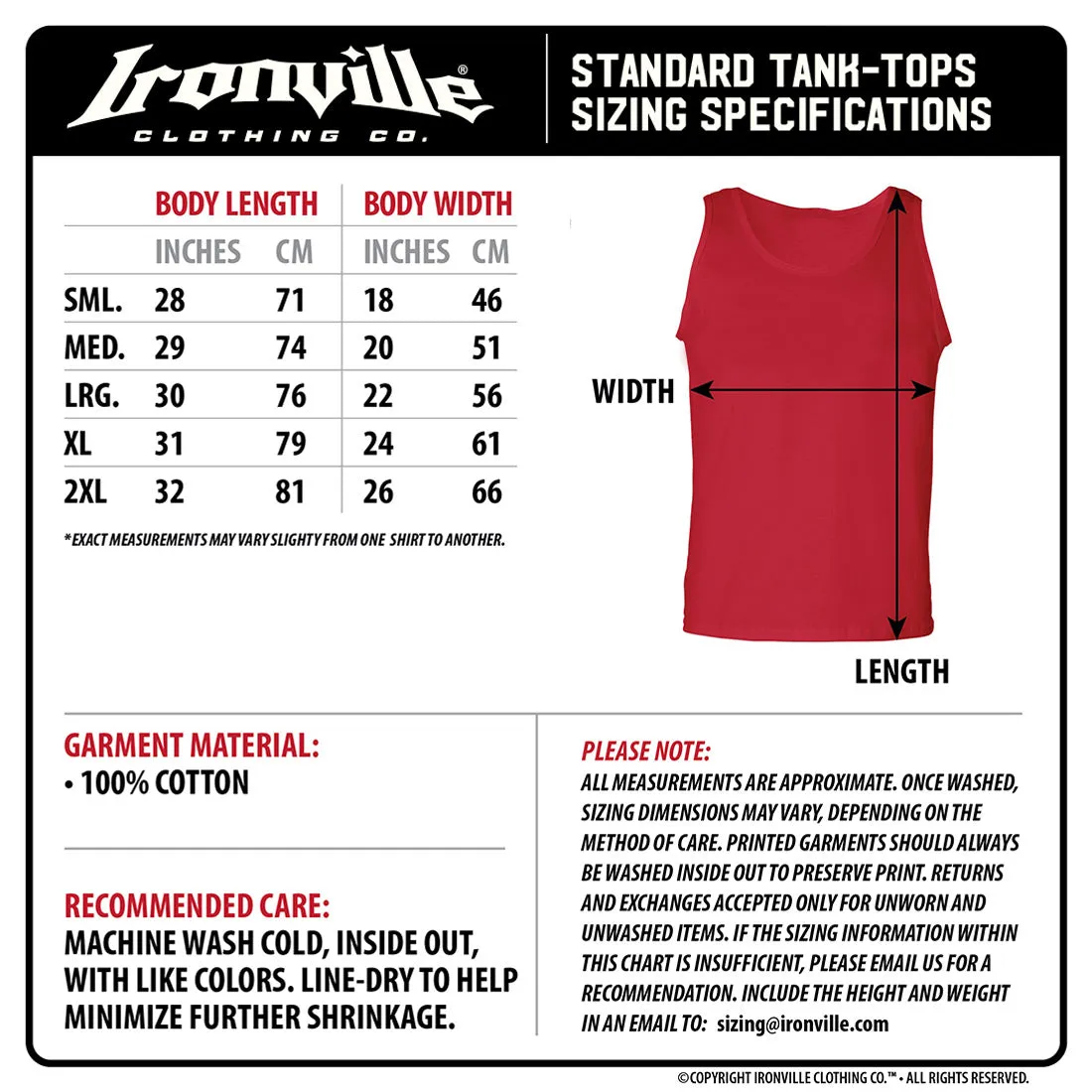 Ironville OLD GLORY Standard Cut Gym Tank Top