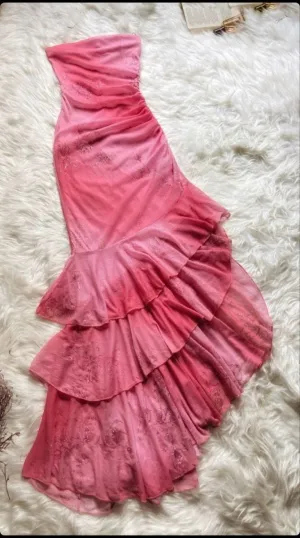 JazzHer Pretty Sheath Strapless Sleeveless Pink Prom Dresses Long Evening Dress (PRE-ORDER)