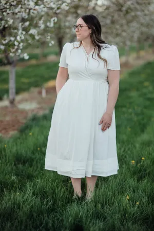 Joan Wrap Dress--White