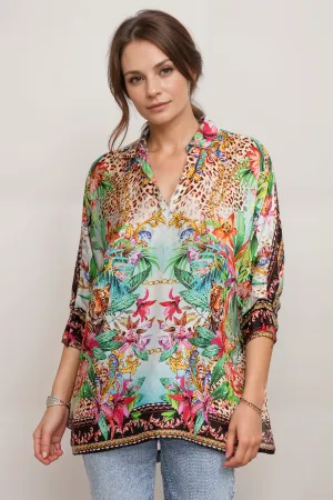 Johnny Was Aviina Silk  Tunic C20724 Boho Chic