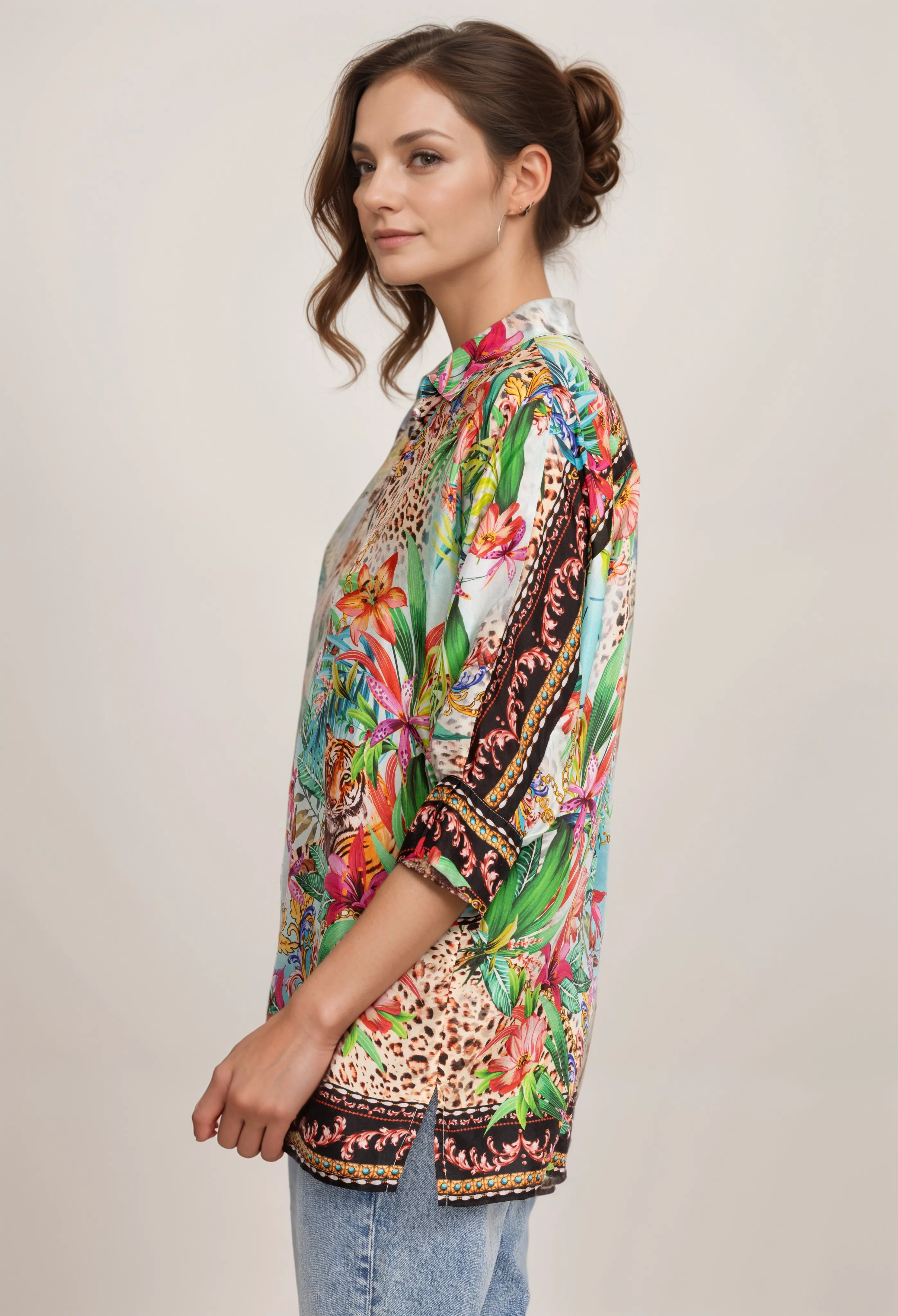 Johnny Was Aviina Silk  Tunic C20724 Boho Chic