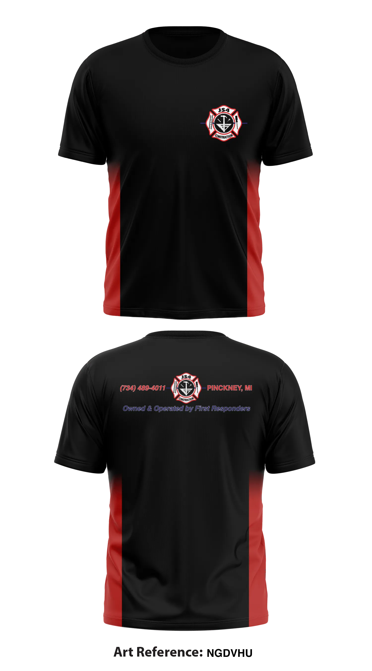 JS4 Construction  Store 1 Core Men's SS Performance Tee - NgDVHU
