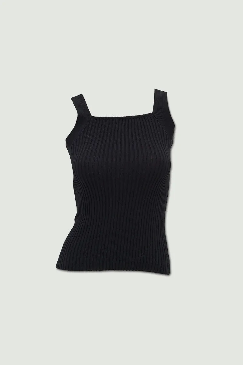 Julianne Knit Tank - Black
