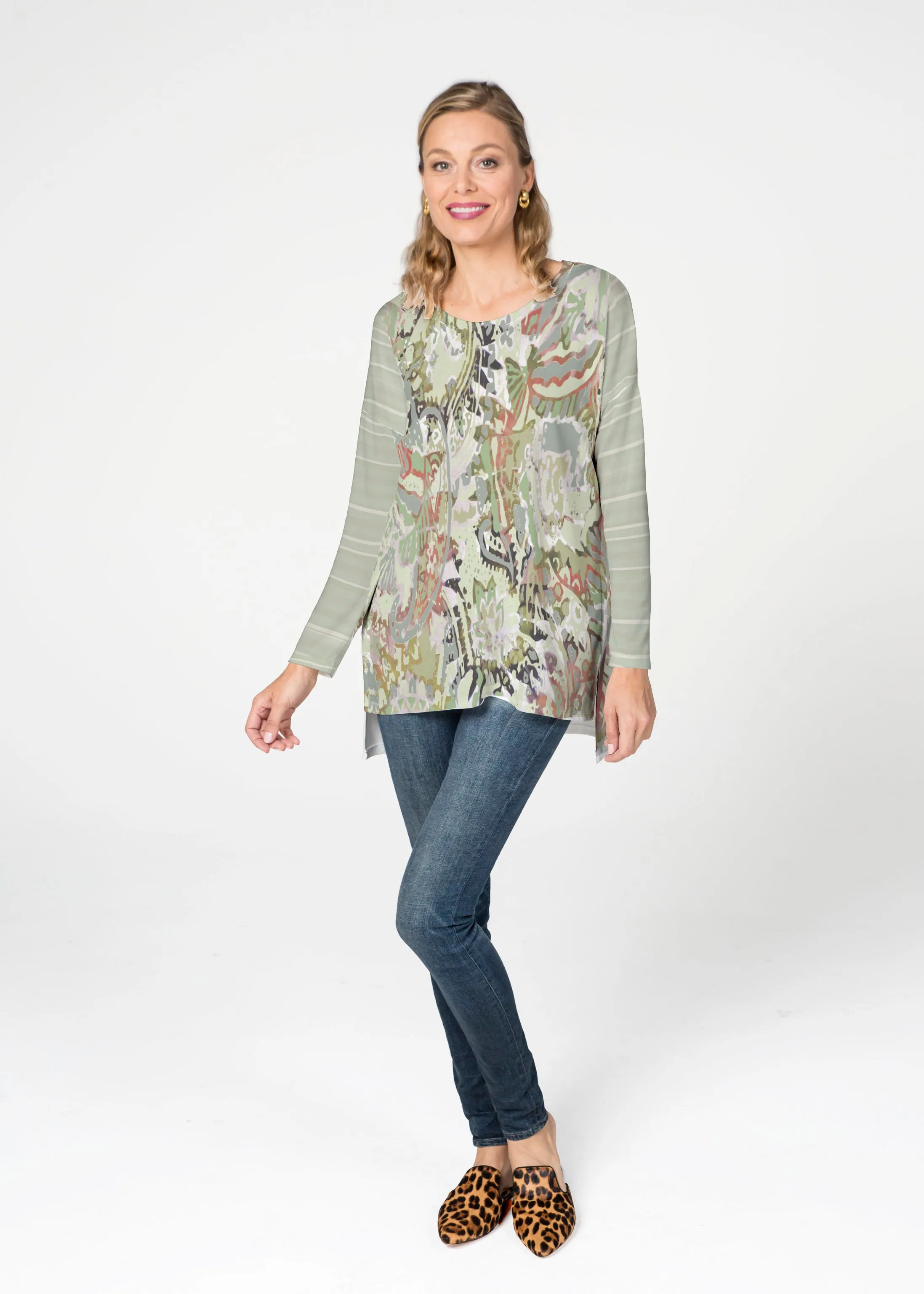 Jungle Escape (19156) Slouchy Butterknit Top