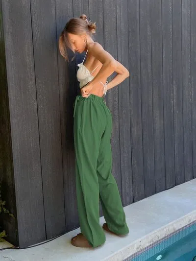 Kaily Tied High Waist Wide Leg Pants