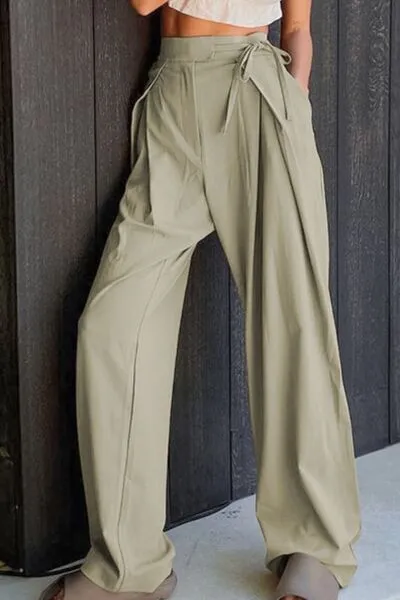 Kaily Tied High Waist Wide Leg Pants