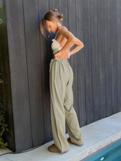 Kaily Tied High Waist Wide Leg Pants