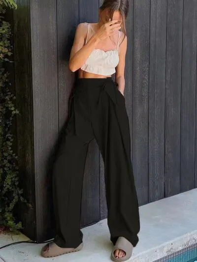 Kaily Tied High Waist Wide Leg Pants