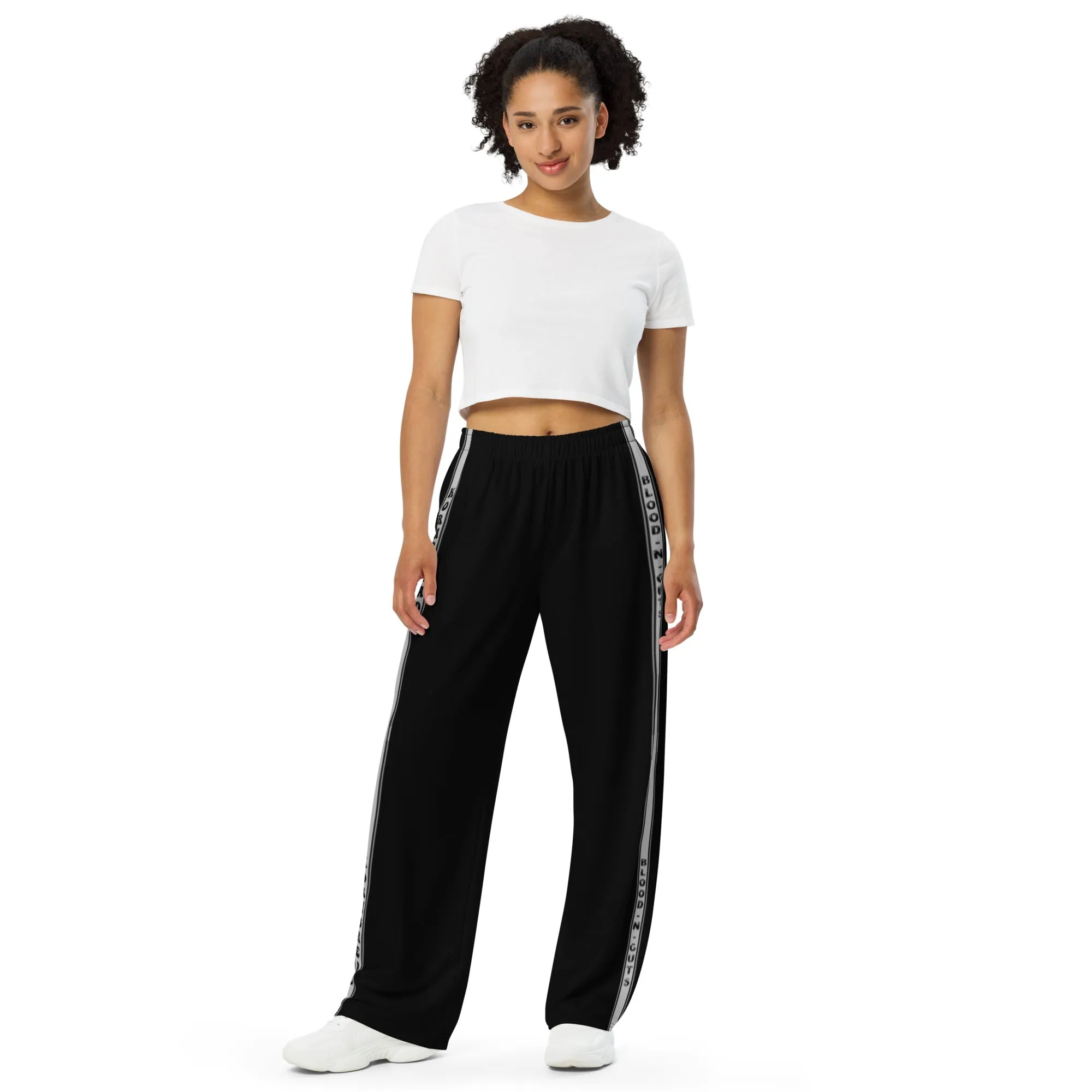 KBBNG Silver Stripe Wide-Leg Pants