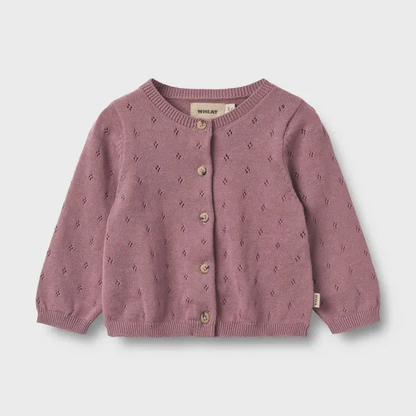 Knit Baby Cradigan Maia in Lavender Dawn