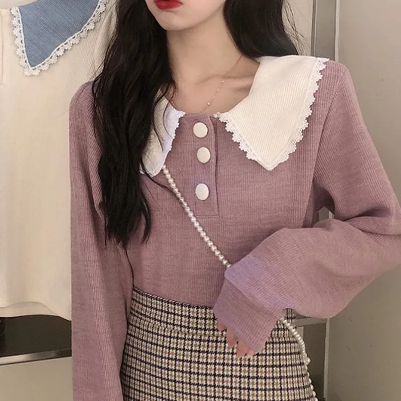 Korean Style Doll Collar Sweater