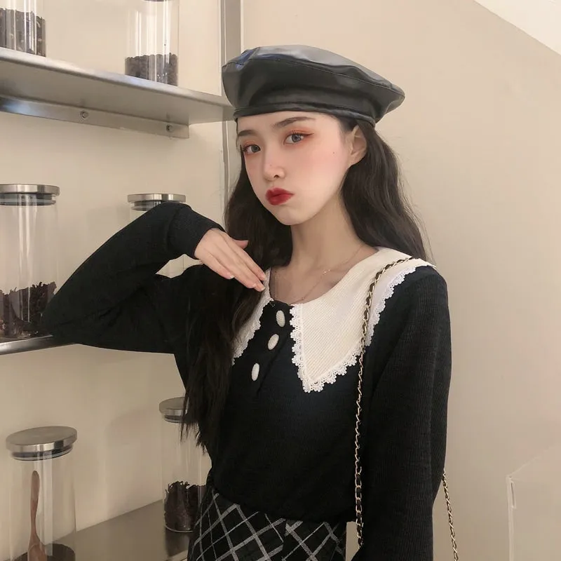 Korean Style Doll Collar Sweater