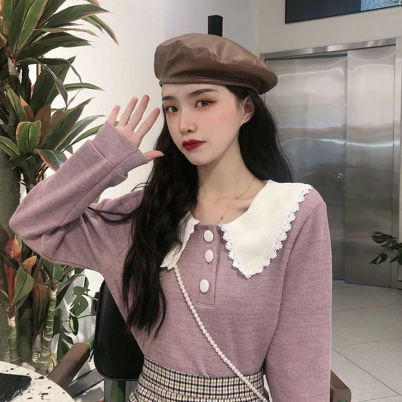 Korean Style Doll Collar Sweater