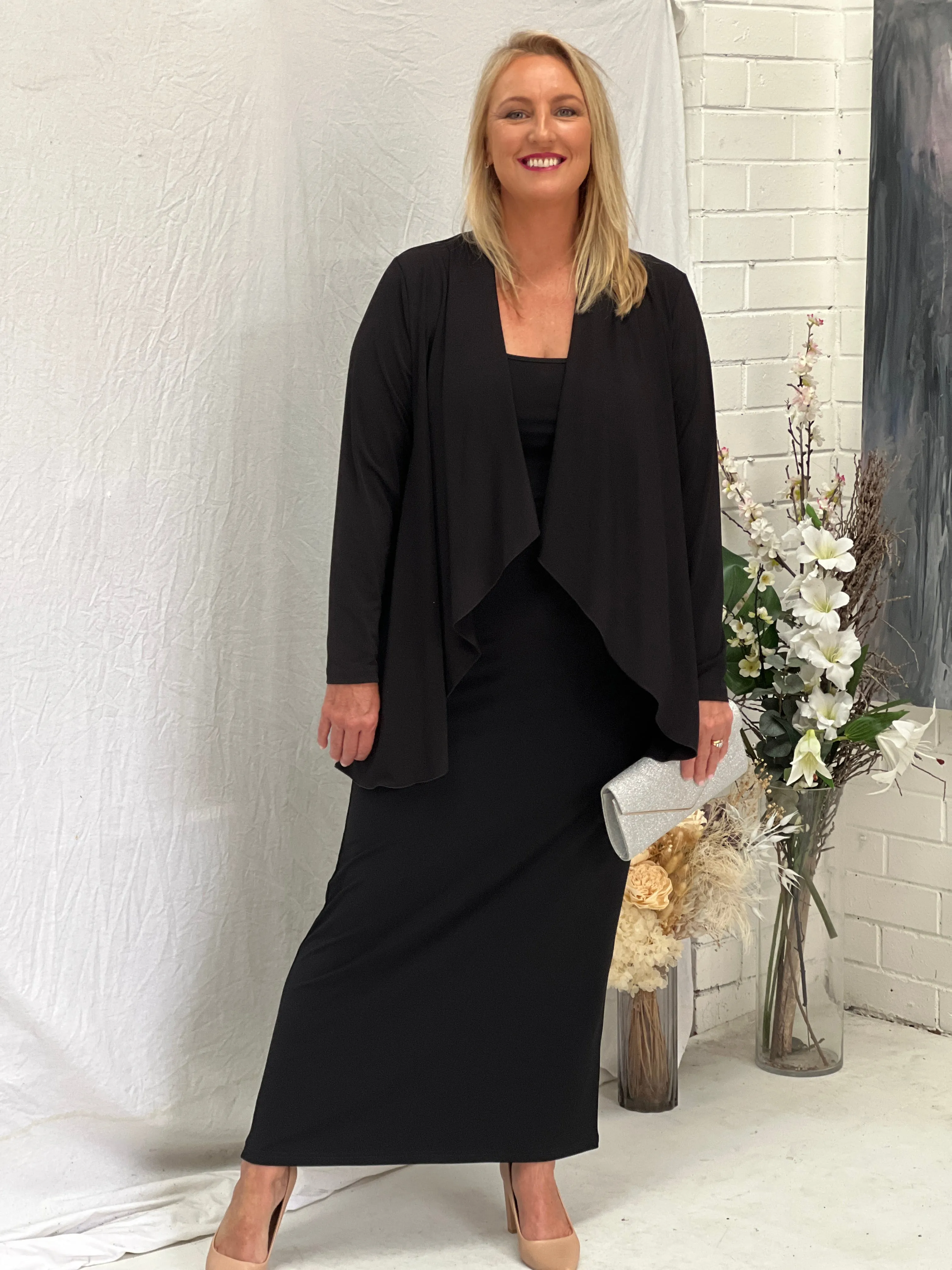 Kulani Black Jersey Cardigan