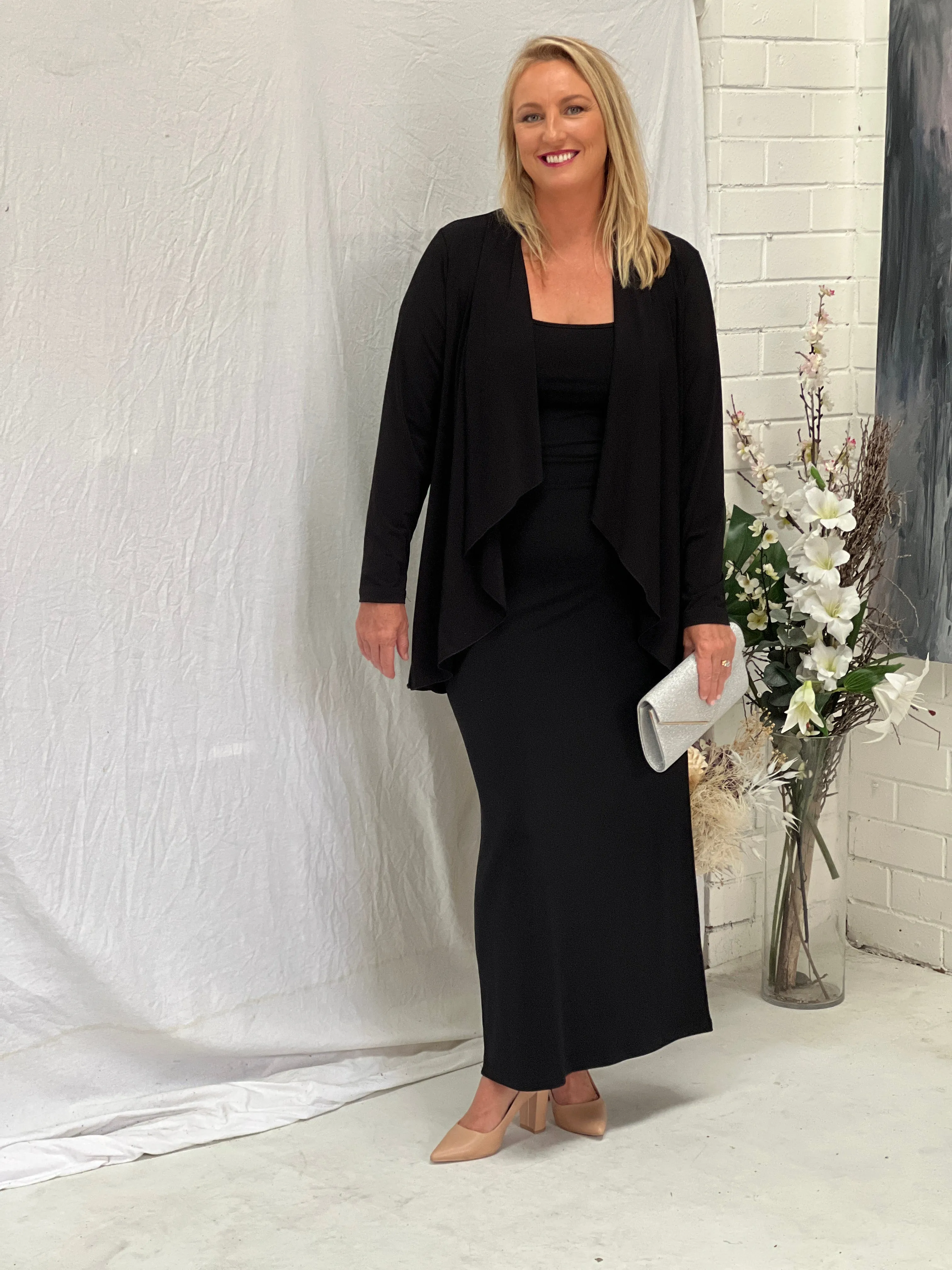 Kulani Black Jersey Cardigan