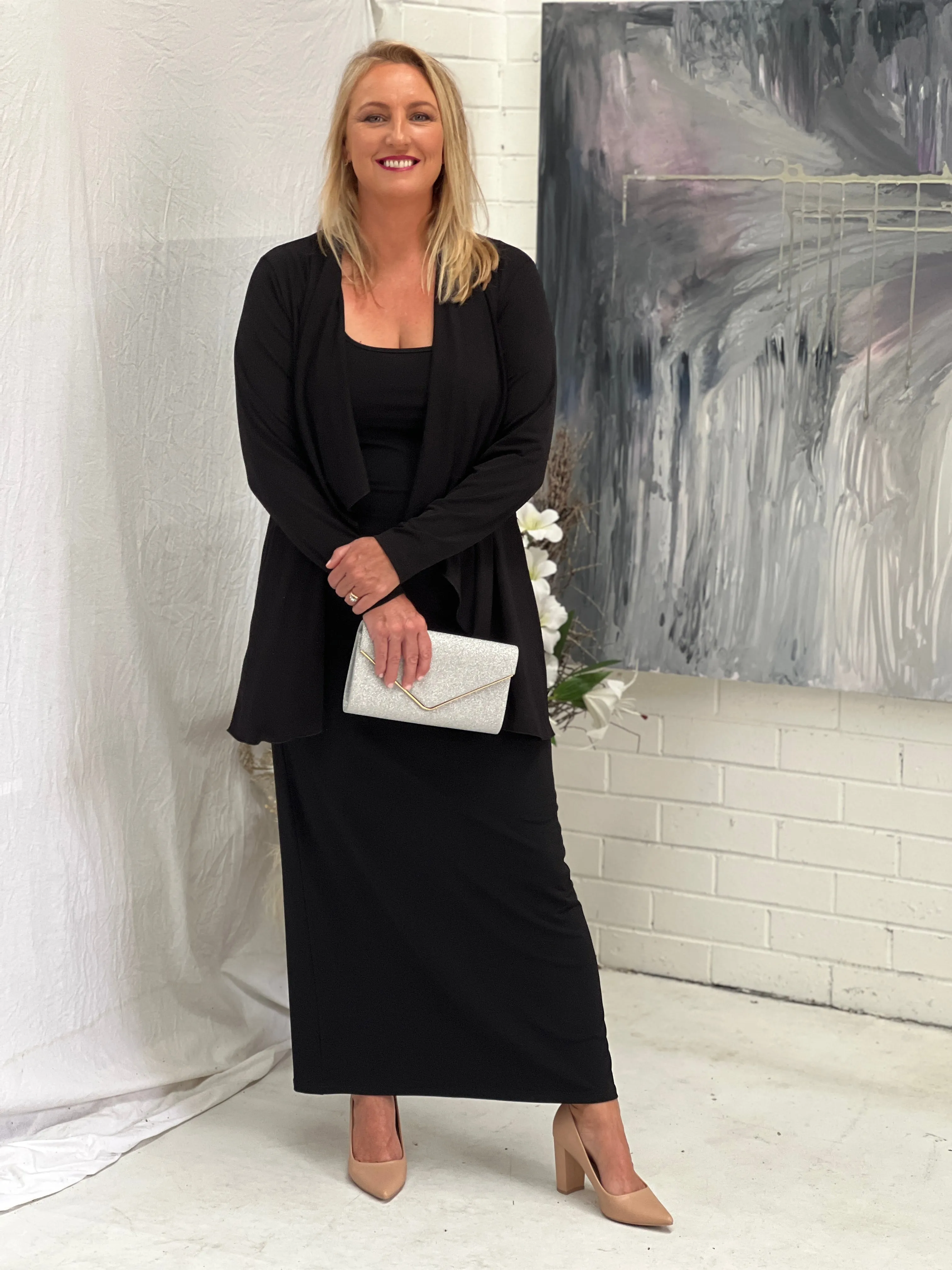 Kulani Black Jersey Cardigan