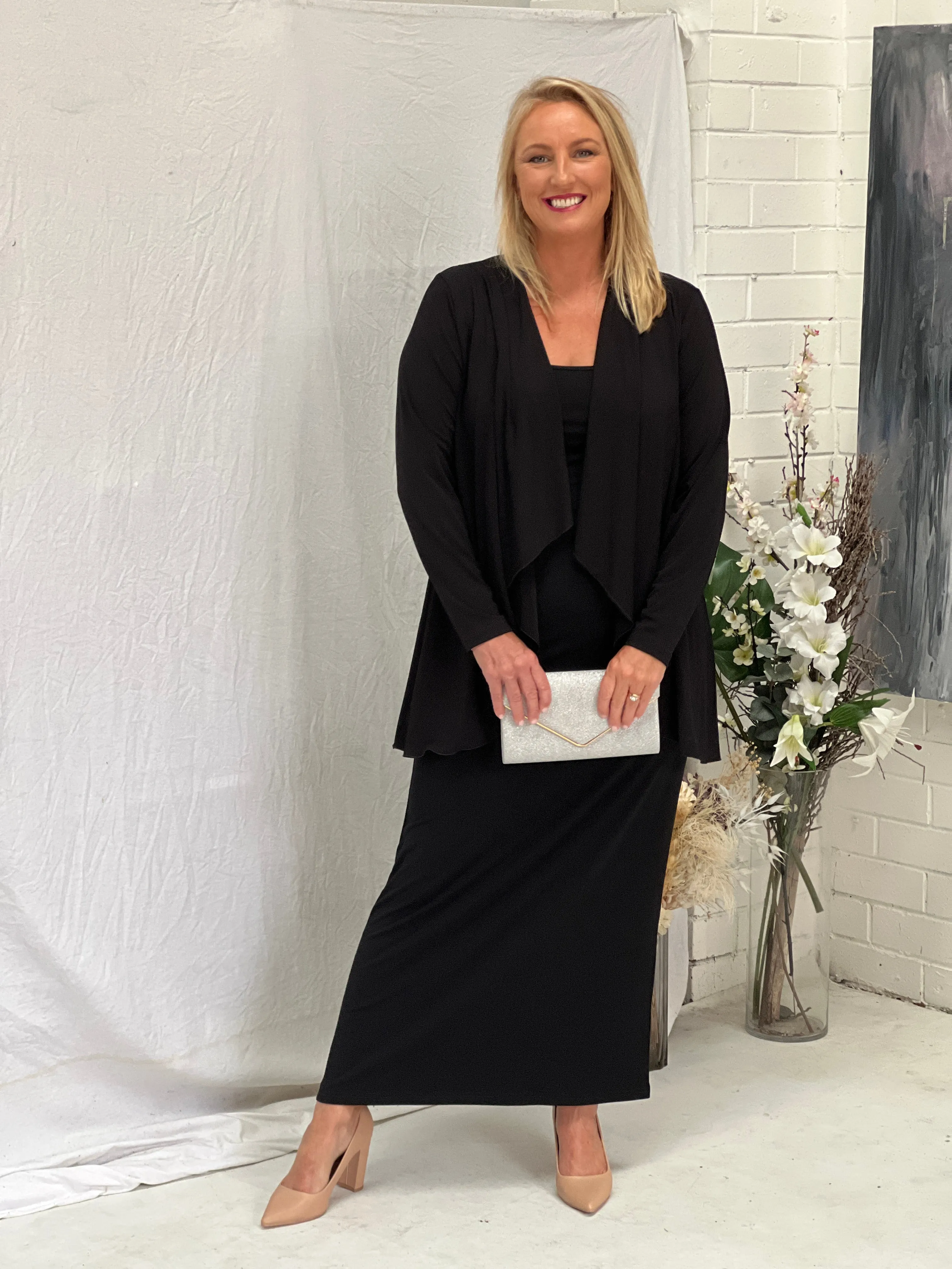 Kulani Black Jersey Cardigan