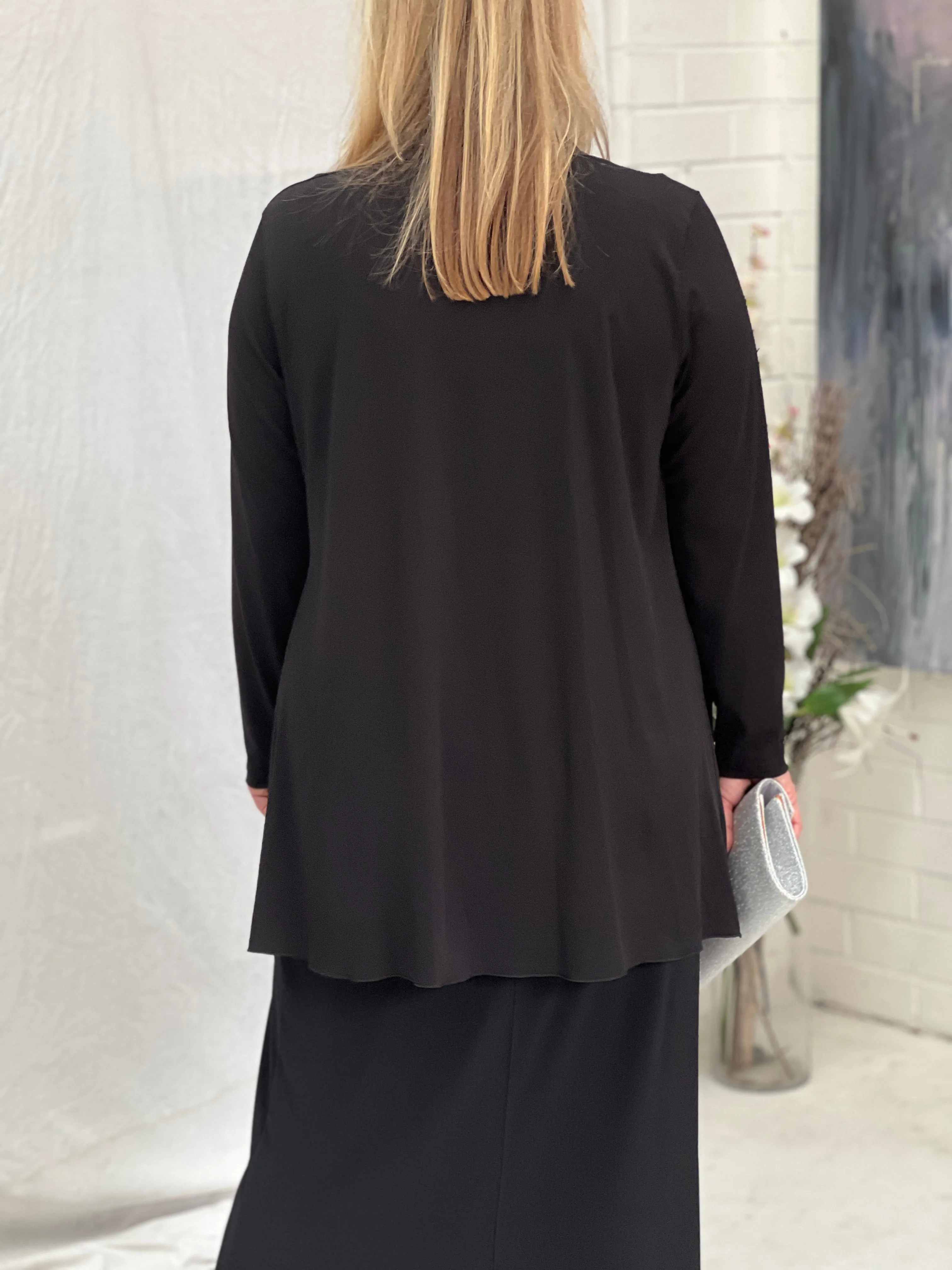Kulani Black Jersey Cardigan