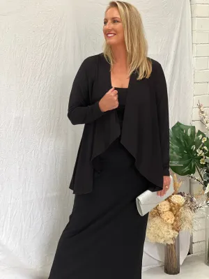 Kulani Black Jersey Cardigan