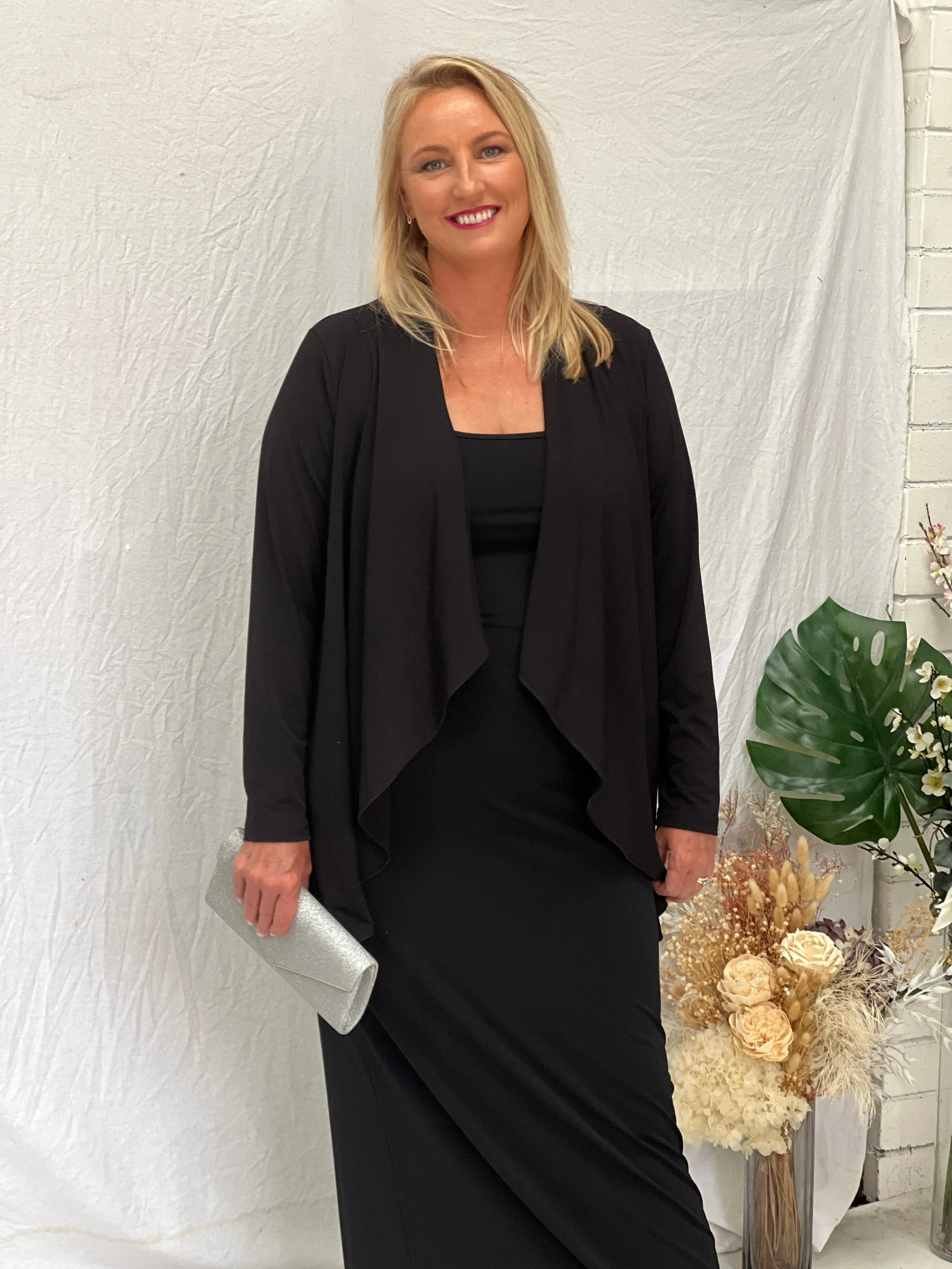 Kulani Black Jersey Cardigan