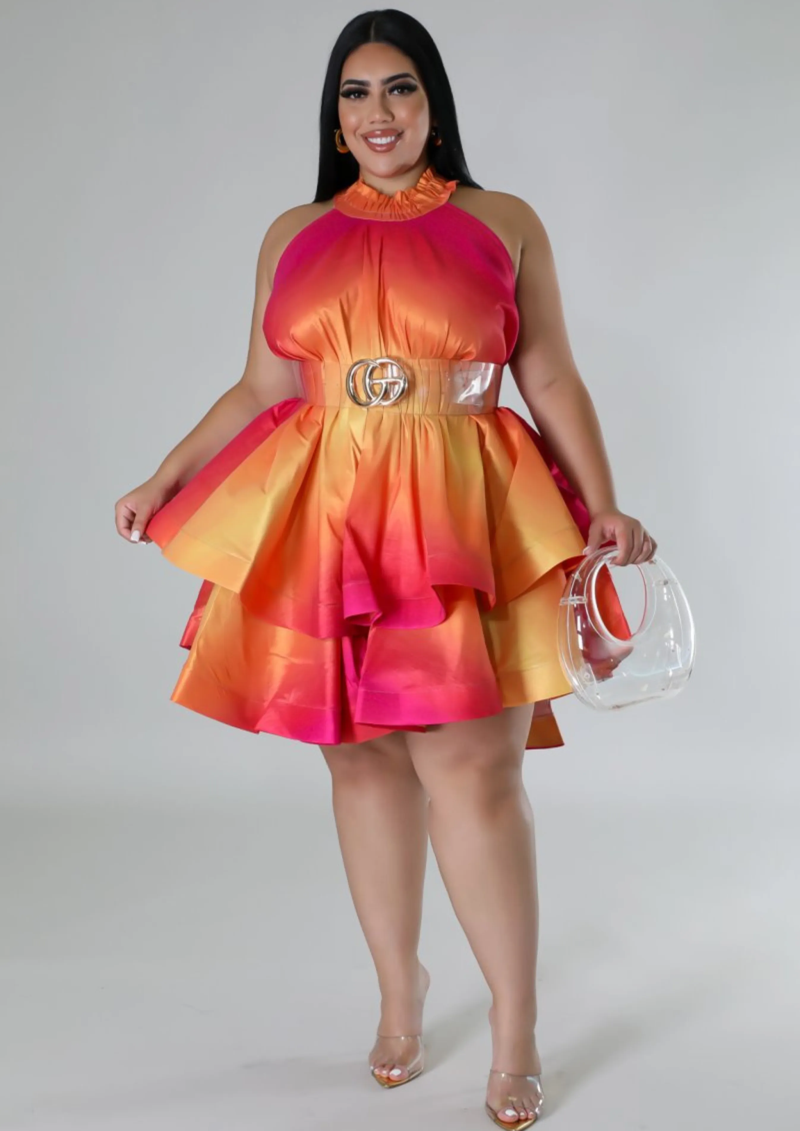 Late Night Out Dress (Pink Multicolor)