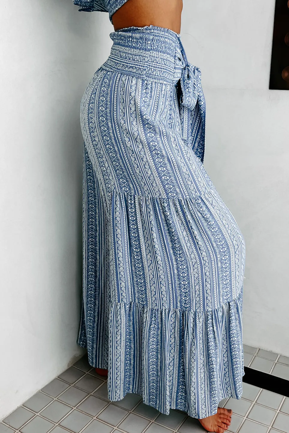 Legendary Tales Tie-Waist Wide Leg Pants (Blue)
