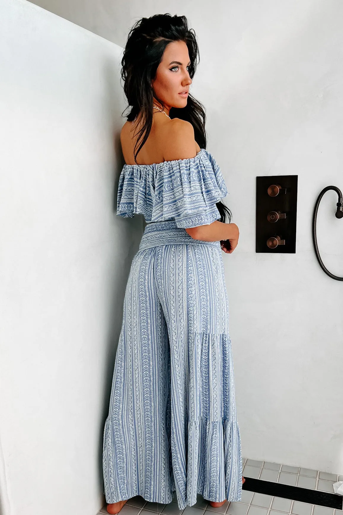 Legendary Tales Tie-Waist Wide Leg Pants (Blue)