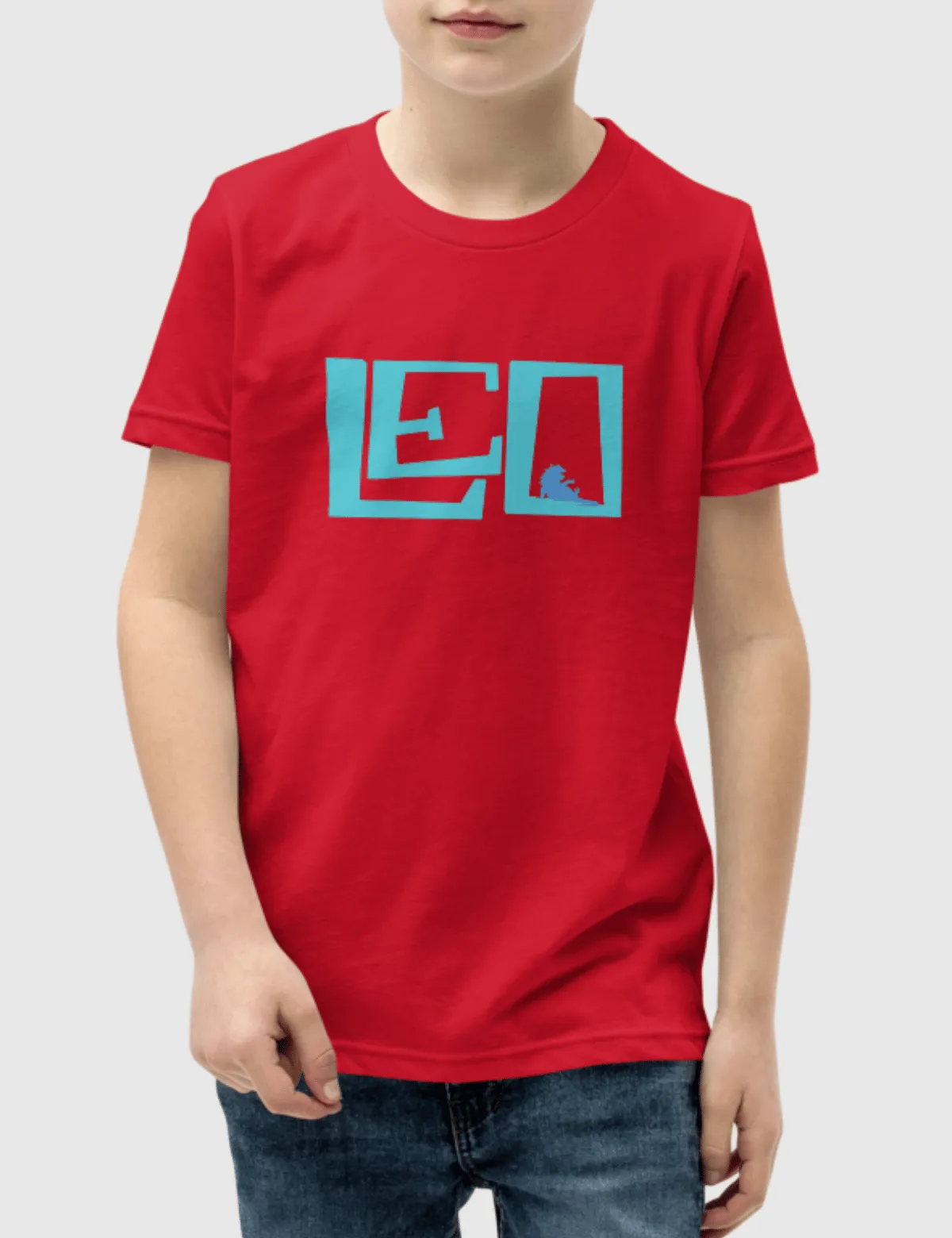 Leo Youth Logo Short Sleeve T-Shirt [Red]
