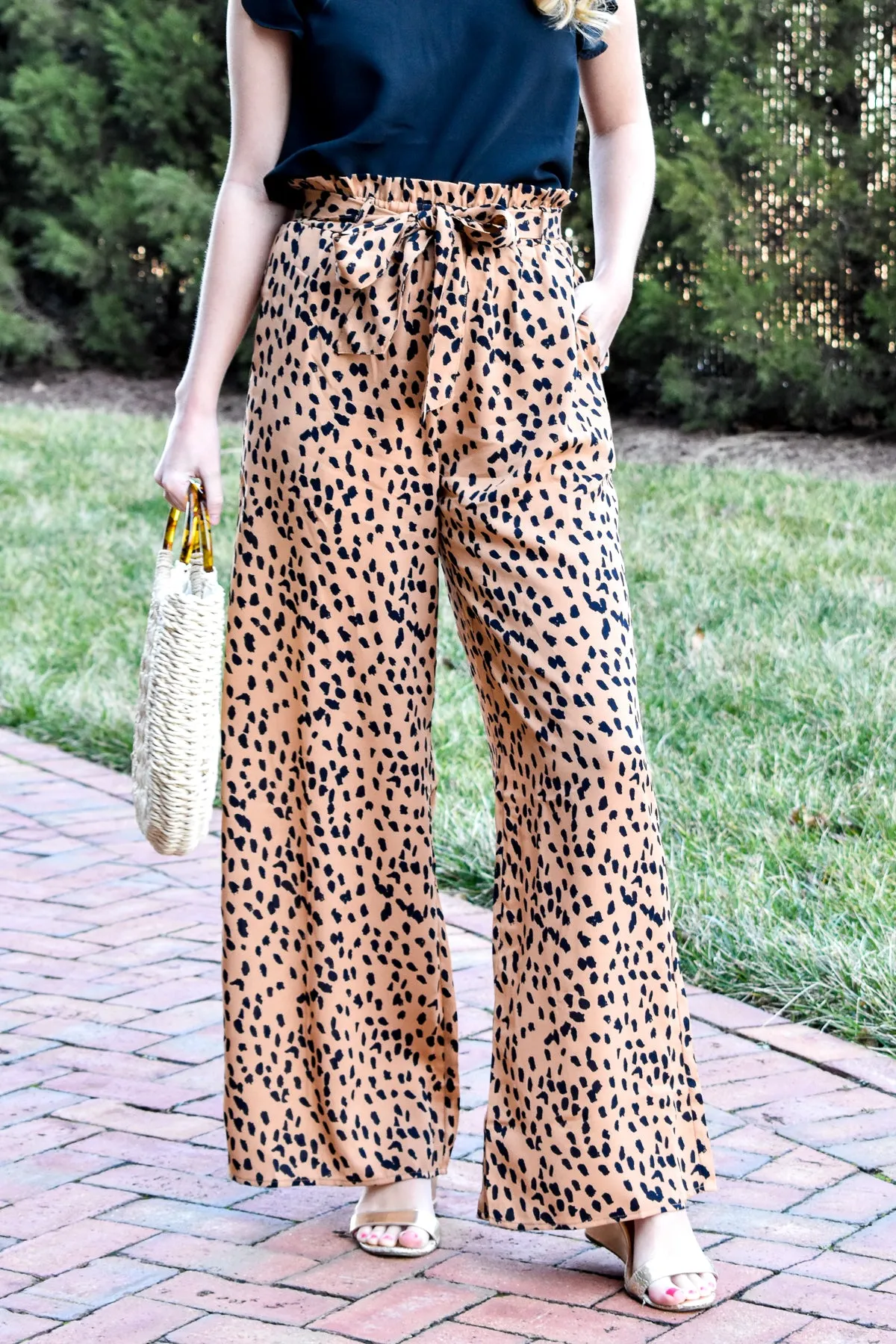 Leopard Paperbag Pants