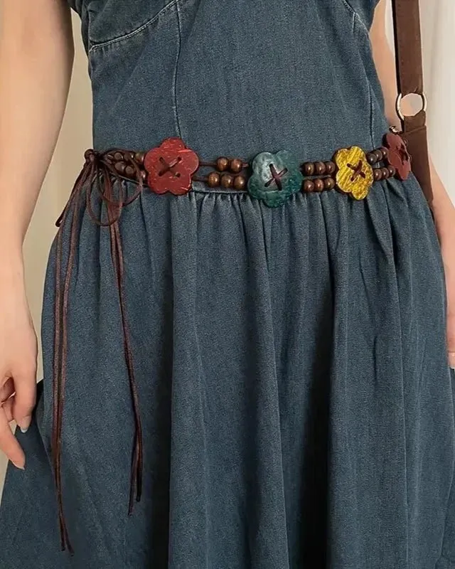 Lily – Bohemian Beaded Flower Belt for Effortless Style