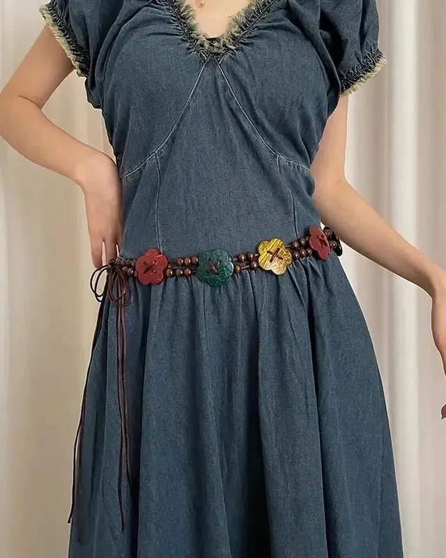 Lily – Bohemian Beaded Flower Belt for Effortless Style