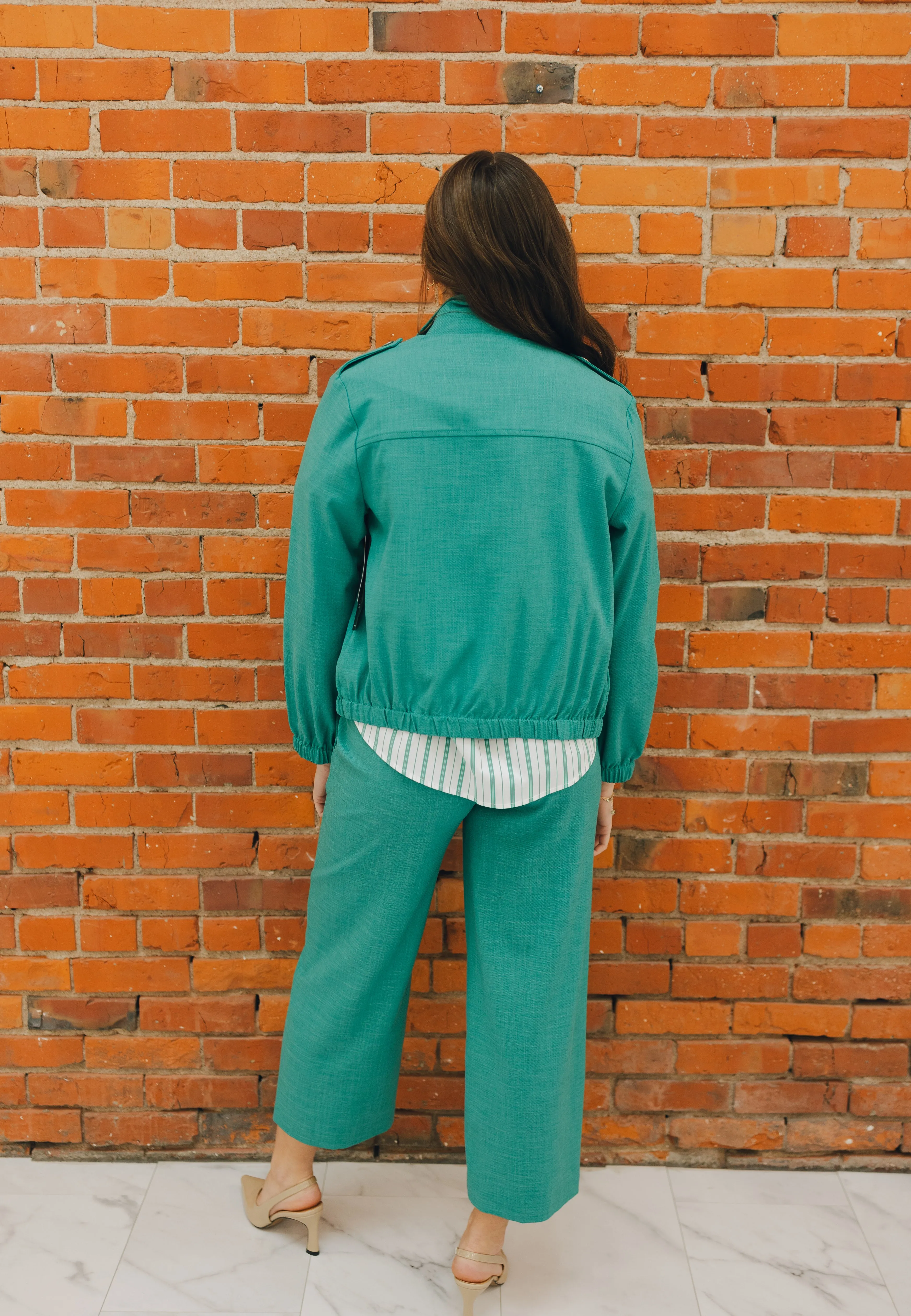 Liverpool Belted Paper Bag Wide Leg Pants