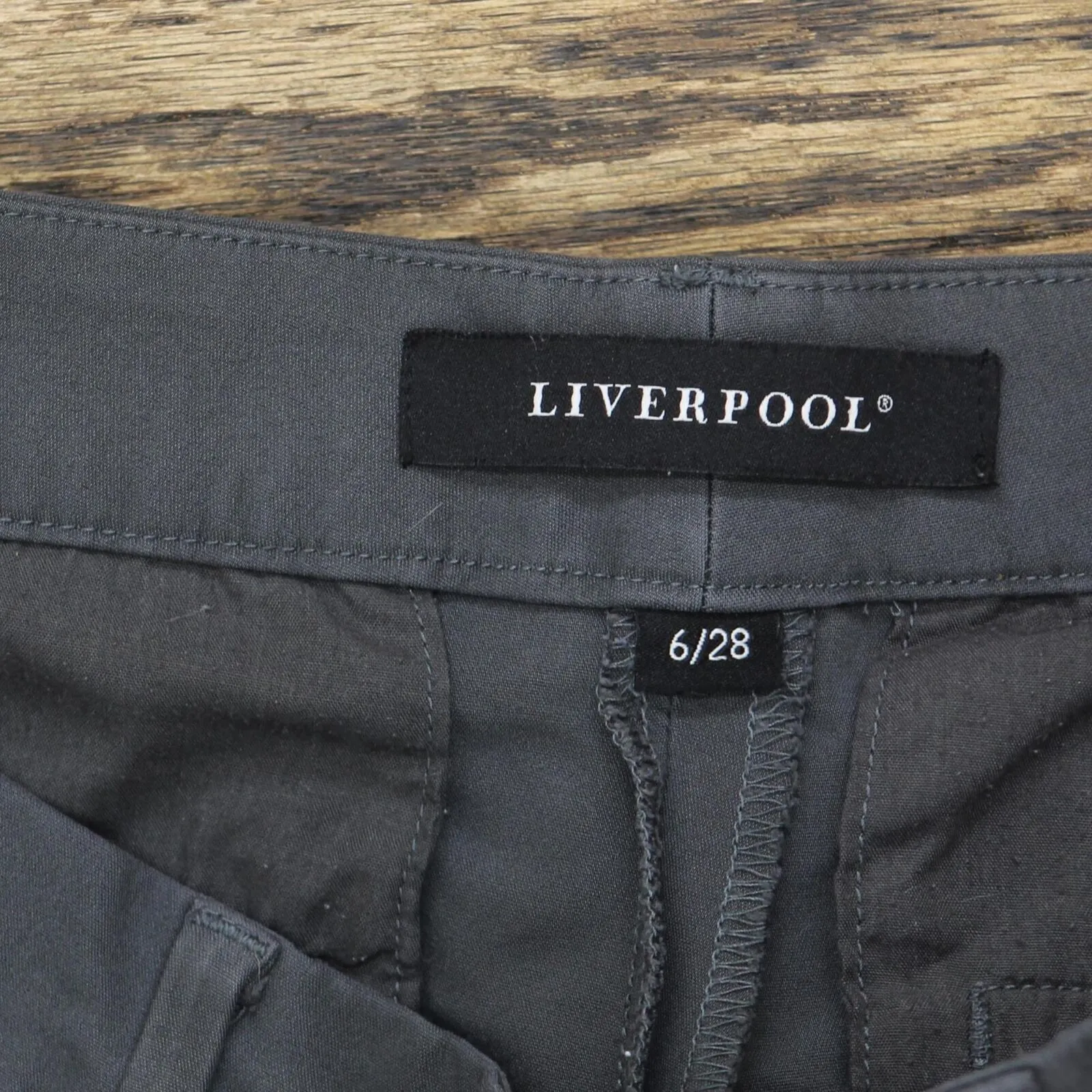 Liverpool Womens Stretch Dress Pants 166a86825df5f7 Gray 6/28