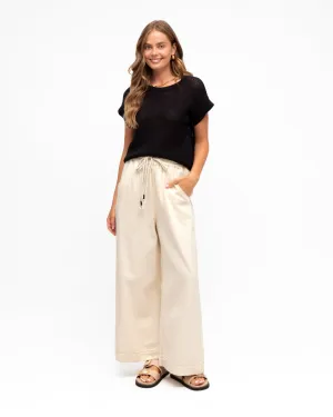 LOL70052 OFF WHITE PULL ON PANTS