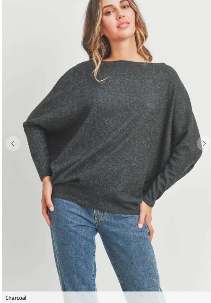 Long Sleeve Off Shoulder Dolman by Cherish - Final Sale
