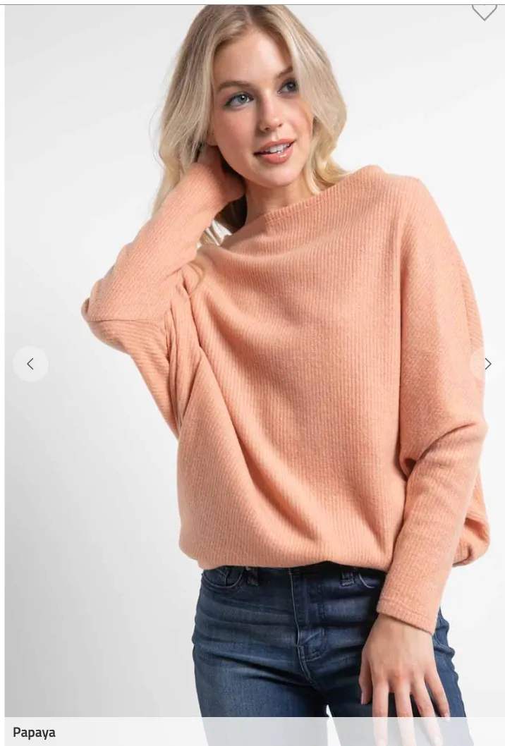 Long Sleeve Off Shoulder Dolman by Cherish - Final Sale