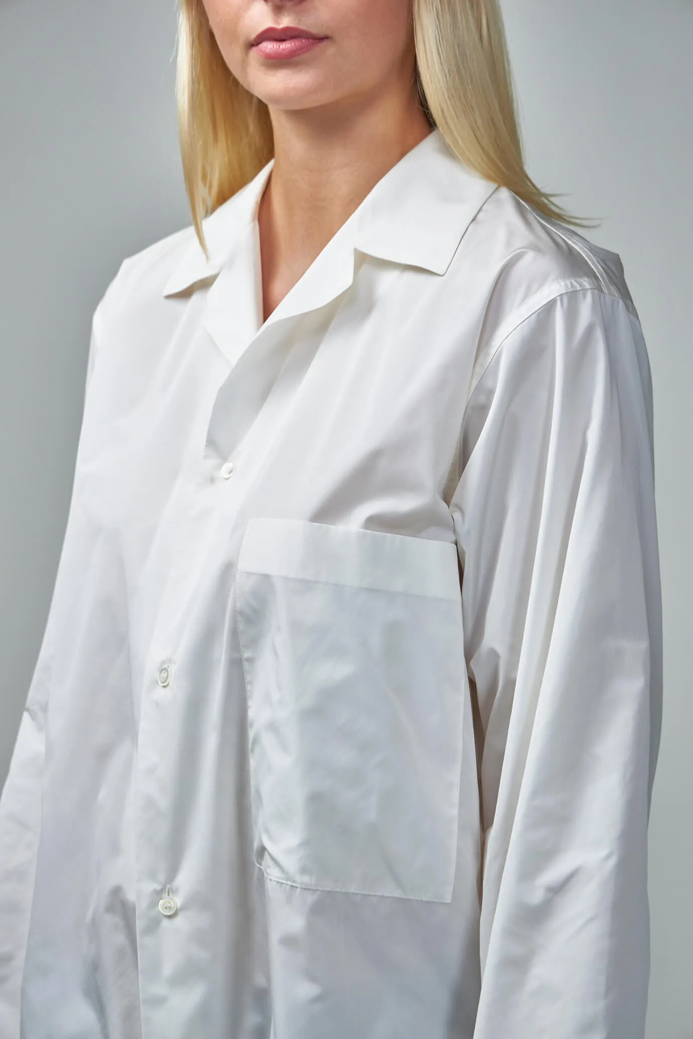 Long Sleeve With Front Applied Pocket Woven