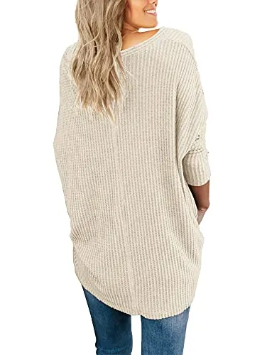 Loose Bat Wing Button Blouse