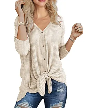 Loose Bat Wing Button Blouse