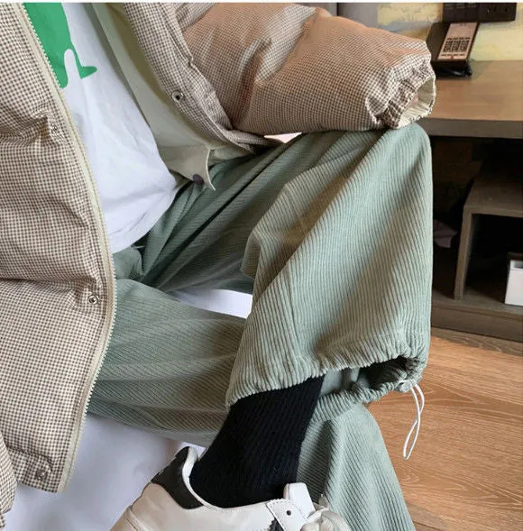 Loose Wide Leg Corduroy Sweatpants