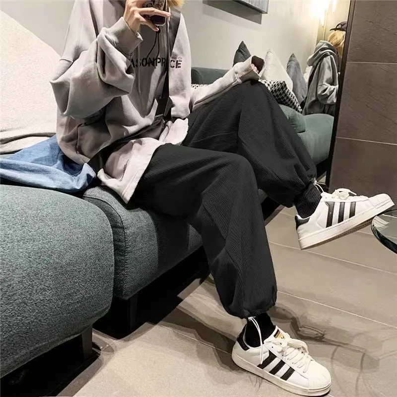 Loose Wide Leg Corduroy Sweatpants