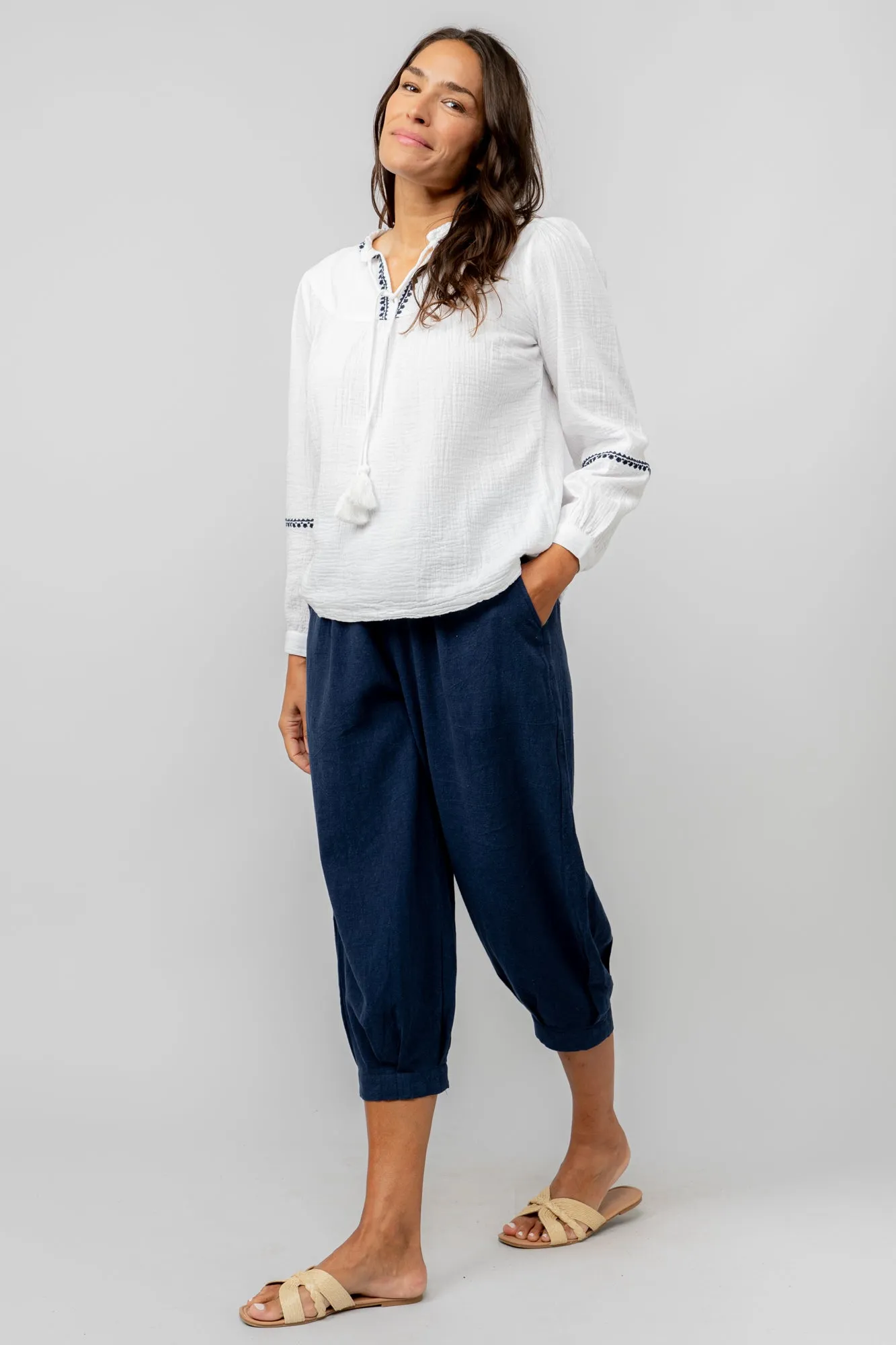 Lori Embroidered Cotton Top