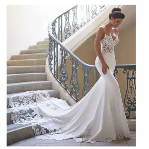 LORIE - Original Mermaid Wedding Dress Sleeves 2024 Vestidos De Novia Vintage Lace Sweetheart Neck Bridal Gown Backless Wedding Gowns