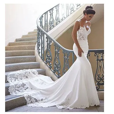 LORIE - Original Mermaid Wedding Dress Sleeves 2024 Vestidos De Novia Vintage Lace Sweetheart Neck Bridal Gown Backless Wedding Gowns