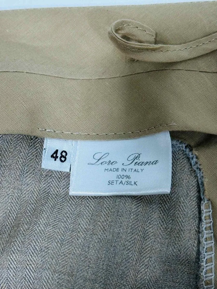 LORO PIANA Wide Leg Cream Pants US12